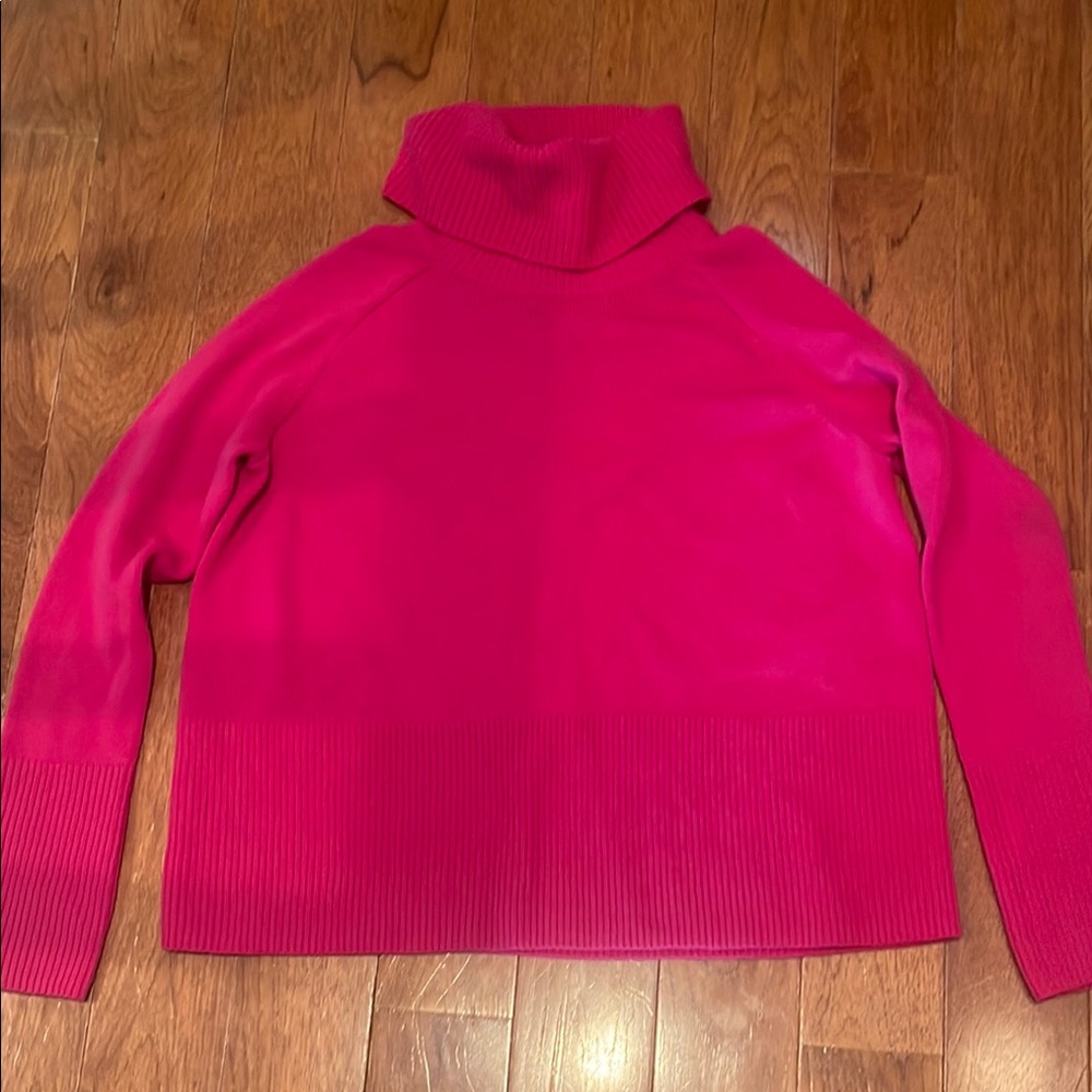 Athleta Fuchsia Cowl Neck Sweater